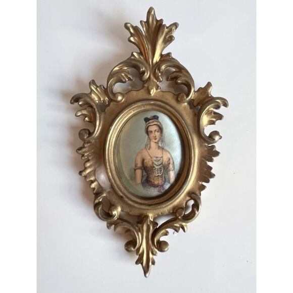 Lot Of Three Vintage Framed Art Pieces Princess Art And Norleans - Picture 7 of 8